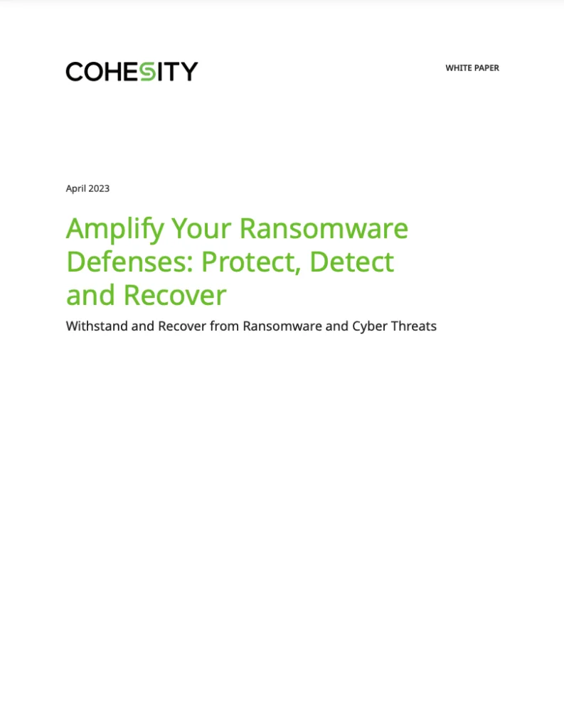 Amplify Your Ransomware Defenses: Protect, Detect and Recover