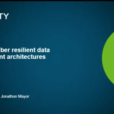 Building cyber resilient data management architectures