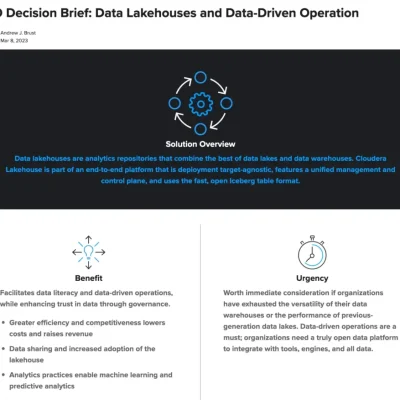 CXO Decision Brief: Data Lakehouses and Data-Driven Operation