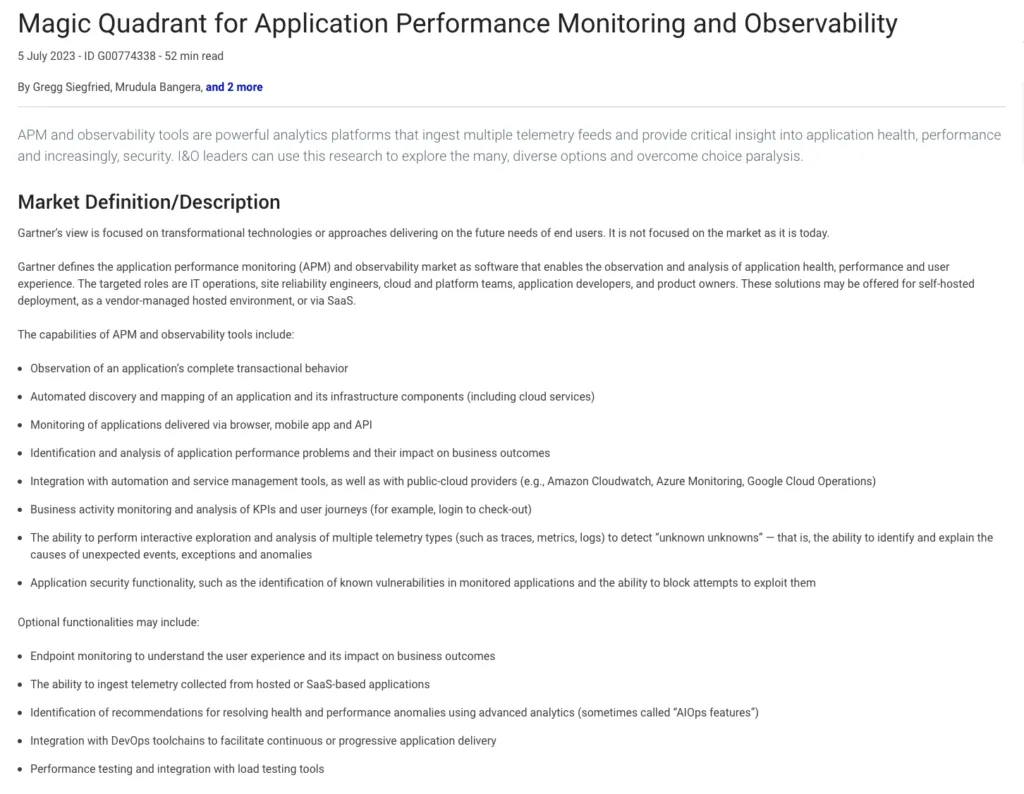 Dynatrace named a Leader in the 2023 Gartner® Magic Quadrant™ for APM and Observability