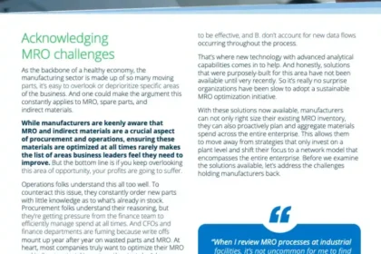 How to Reduce MRO Costs