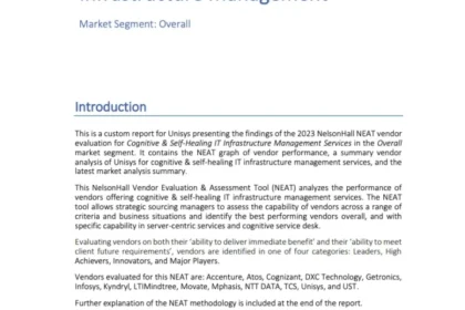 Empower your business with a leader in Cognitive and Self-Healing IT Infrastructure Management Services