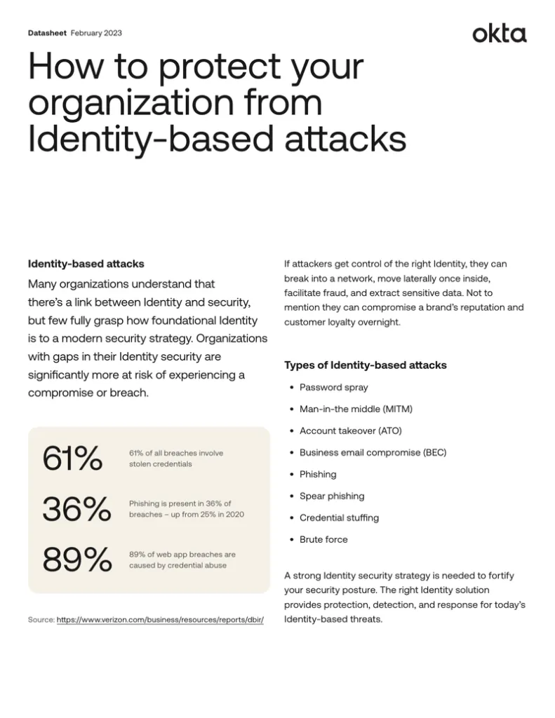 How to protect your organization from Identity-based attacks