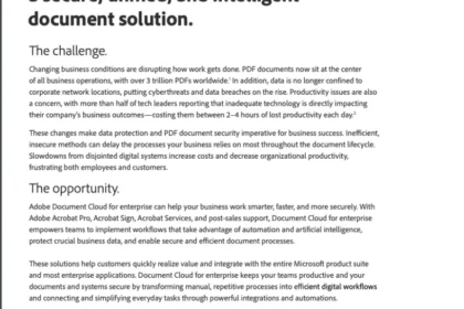 Improve business efficiency with a secure, unified, and intelligent document solution.