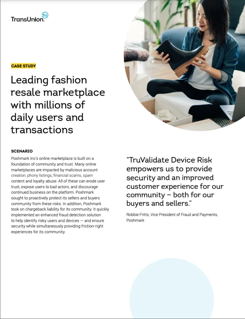 Poshmark Case Study – Poshmark Uses TruValidate Device Risk to Better Protect Customer Accounts