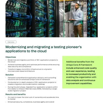 Modernizing and migrating a testing pioneer’s applications to the cloud