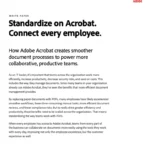 Standardize on Acrobat. Connect every employee