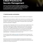 5 Best Practices for Secrets Management
