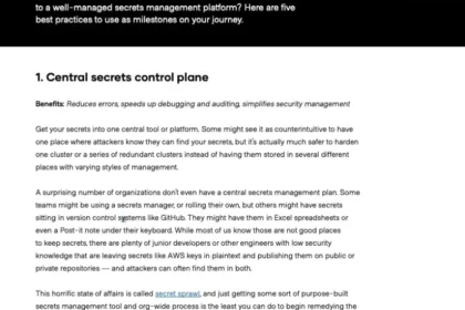 5 Best Practices for Secrets Management