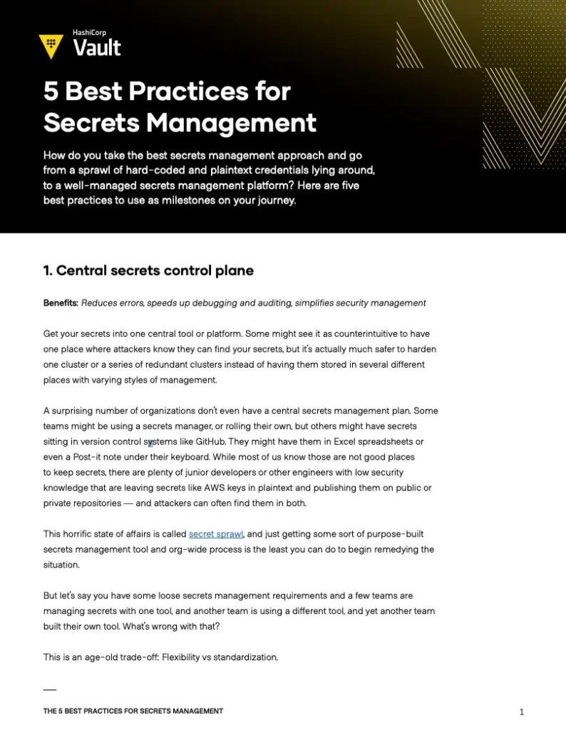 5 Best Practices for Secrets Management