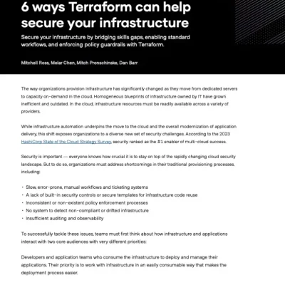 6 ways Terraform can help secure your infrastructure