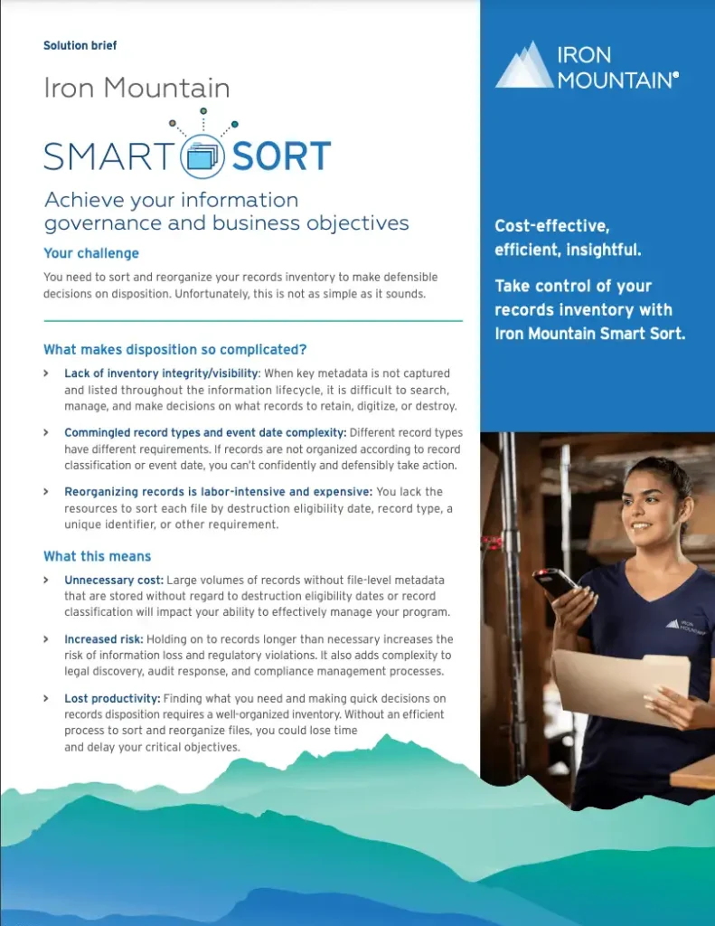 Take control of your records inventory and achieve your IG and business objectives