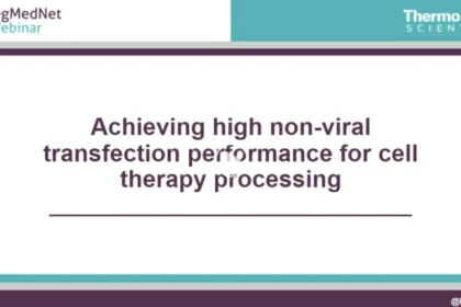 Achieving high non-viral transfection performance for cell therapy processing