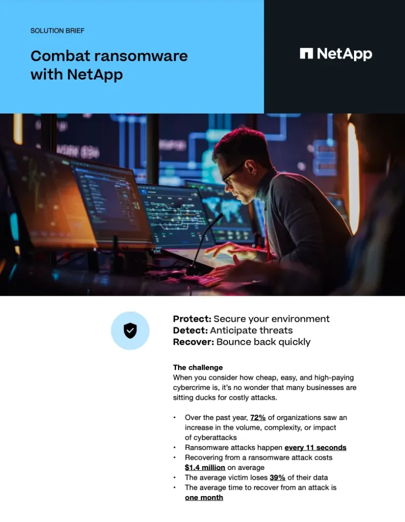 Combat ransomware with NetApp
