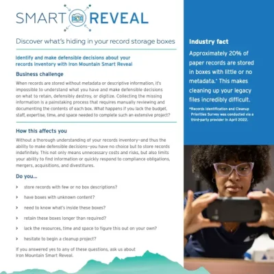 Iron Mountain Smart Reveal – Discover what’s hiding in your record storage boxes