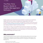 The First-Time Buyer’s Guide to Quality Management Software