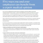Five Ways to Benefit from an Expert Medical Opinion