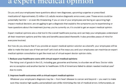 Five Ways to Benefit from an Expert Medical Opinion