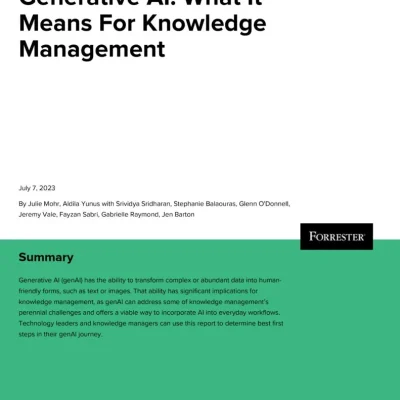 Generative AI: What it means for knowledge management