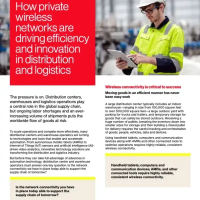 Does your distribution center have the right network connectivity to support your technology?