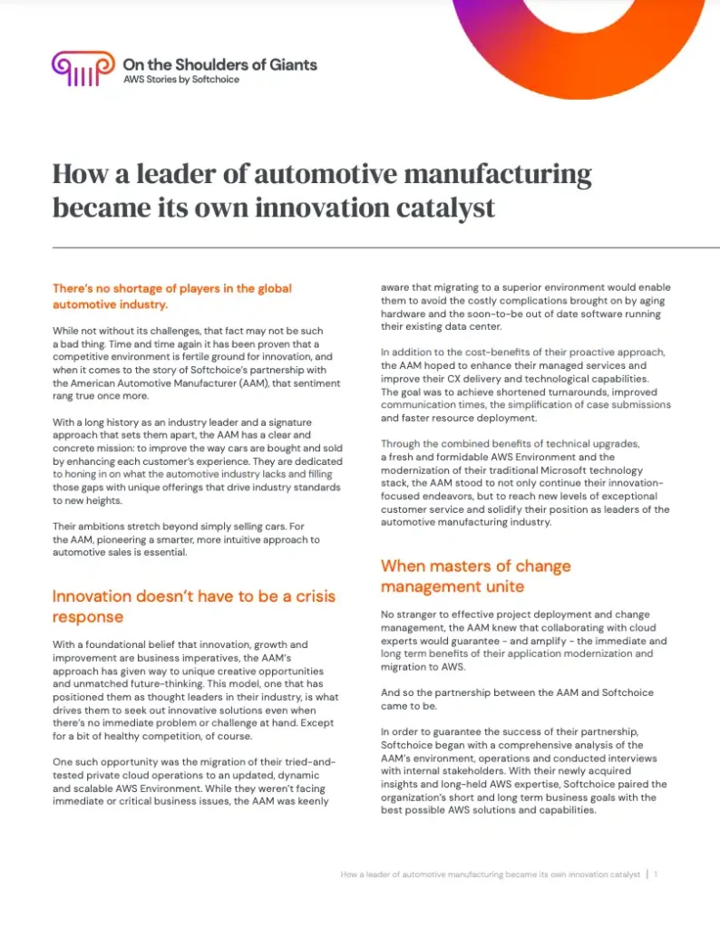 How a leader of automotive manufacturing became its own innovation catalyst