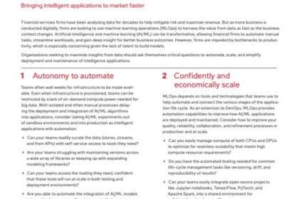 MLOps for financial services