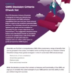 QMS Decision Criteria Check list