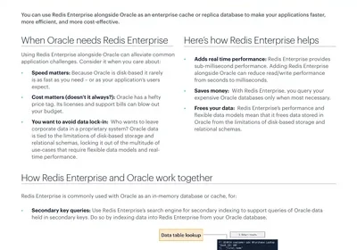 Quick Guide: Redis Enterprise and Oracle
