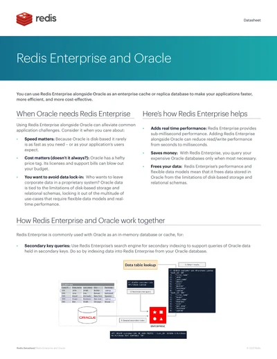 Quick Guide: Redis Enterprise and Oracle