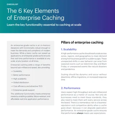 The 6 Key Elements of Enterprise Caching