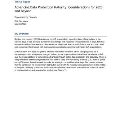Advancing Data Protection Maturity: Considerations for 2023 and Beyond