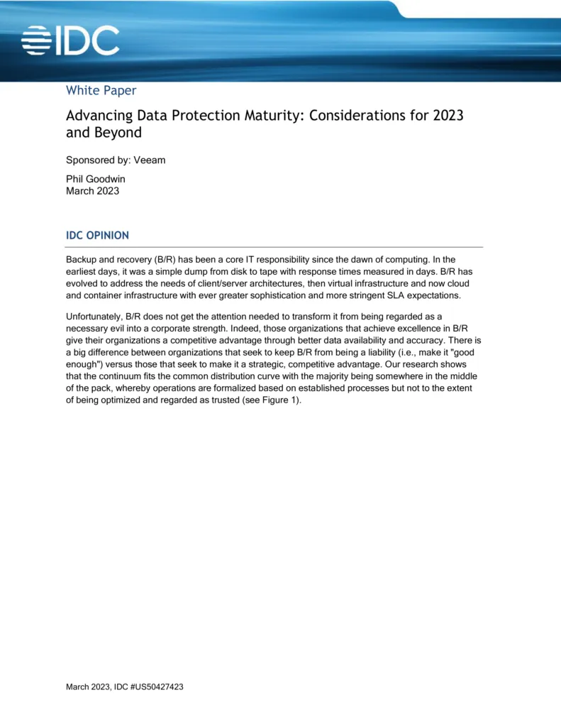 Advancing Data Protection Maturity: Considerations for 2023 and Beyond