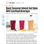 Boost Consumer Interest And Sales With Functional Beverages