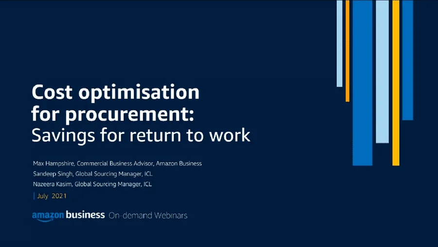 Cost optimisation for procurement: Savings for return to work