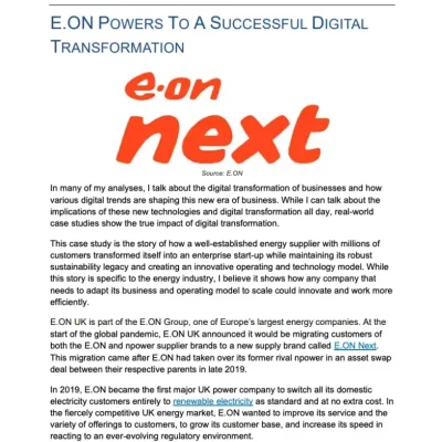 A story of successful digital transformation