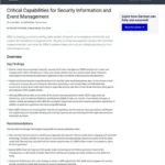 2024 Gartner® Critical Capabilities for Security Information and Event Management