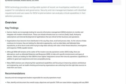 2024 Gartner® Critical Capabilities for Security Information and Event Management