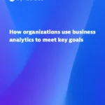 How organizations use business analytics to meet key goals
