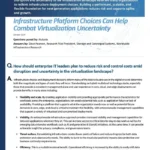 Infrastructure Platform Choices Can Help Combat Virtualization Uncertainty