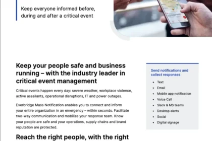 Keep everyone informed before, during and after a critical event