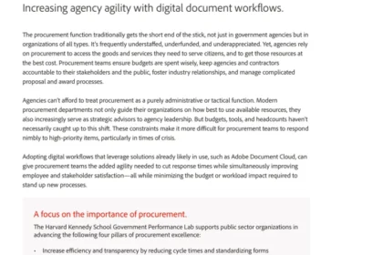 Frictionless procurement processes – Increasing agency agility with digital document workflows