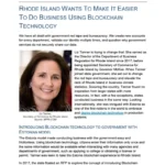 Blockchain: The new way of doing business in Rhode Island