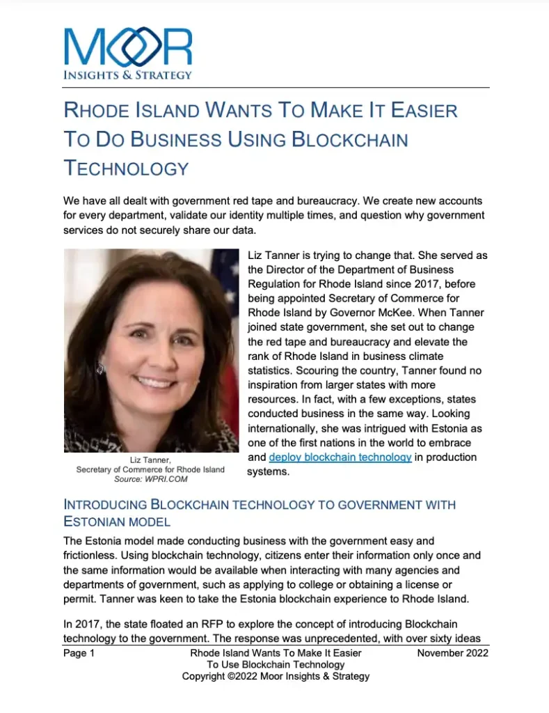 Blockchain: The new way of doing business in Rhode Island