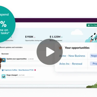Watch the demo to see Sales Cloud and Slack together, in action.
