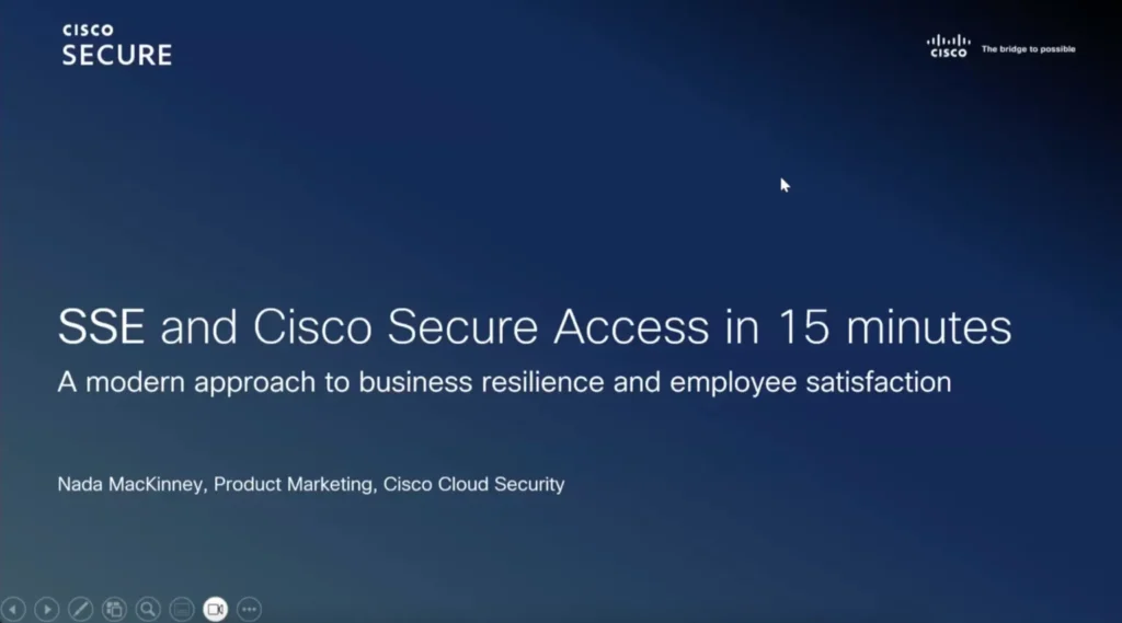 Security Service Edge (SSE) from Cisco in 15 minutes