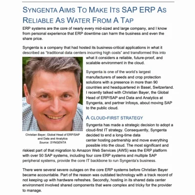 Scaling to the cloud with a reliable SAP ERP
