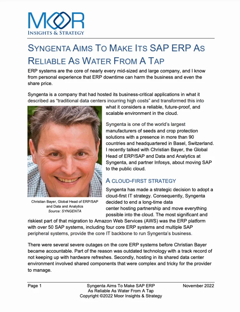 Scaling to the cloud with a reliable SAP ERP