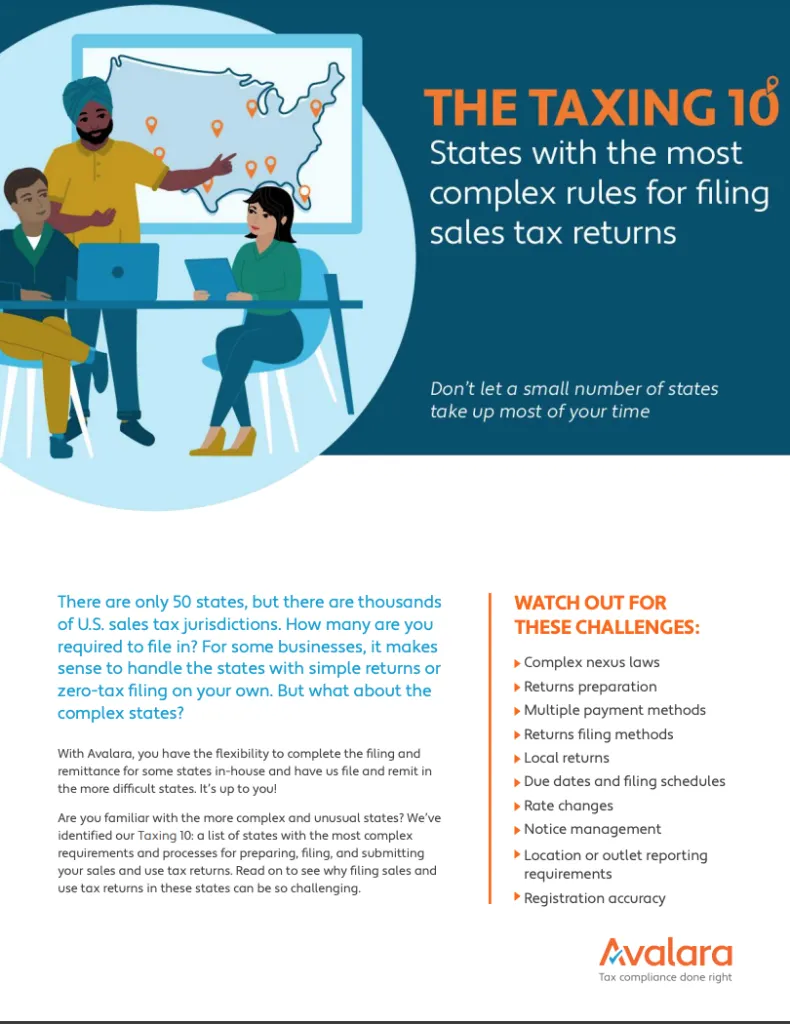 The Taxing 10: States with the most complex rules for filing sales tax returns