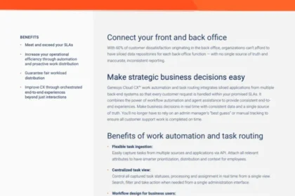WORK AUTOMATION AND TASKROUTING