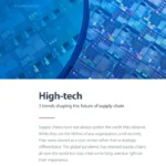 High-tech: 3 trends shaping the future of supply chain